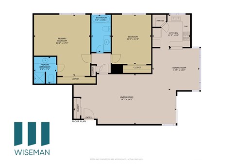A floor plan of a home with rooms labeled, including a garage and a dining room.